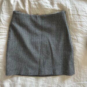 & Other Stories Monochrome Houndstooth Mini Skirt